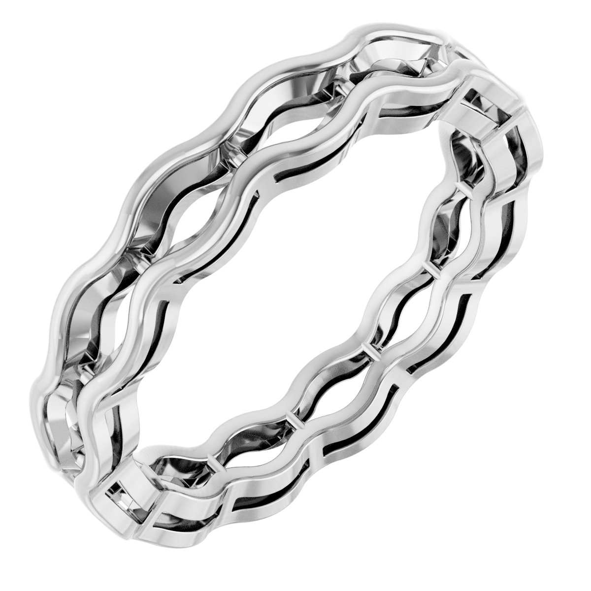 Scalloped Channel-Set Eternity Band