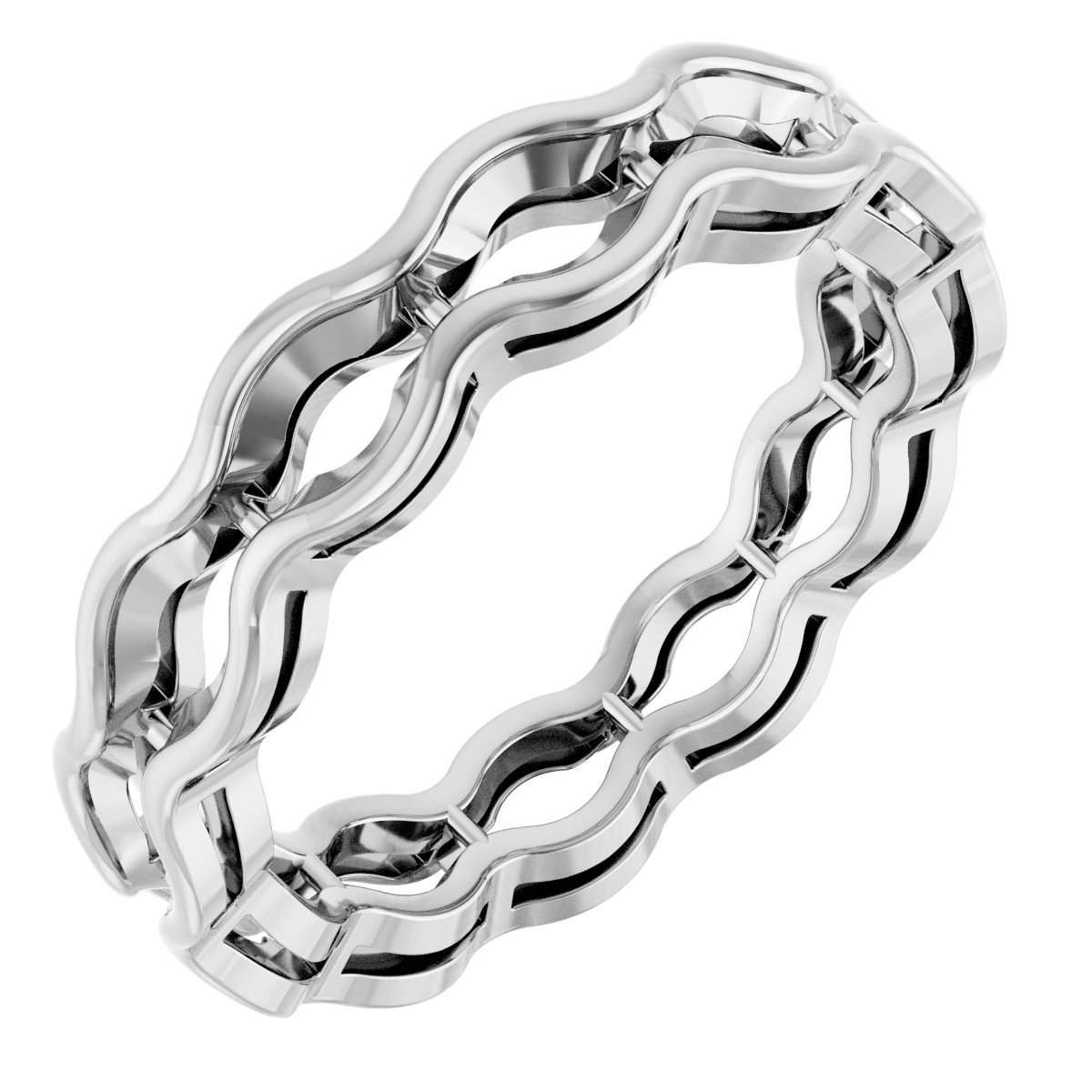 Scalloped Channel-Set Eternity Band