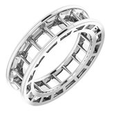 Platinum  4 mm Square Eternity Band Mounting