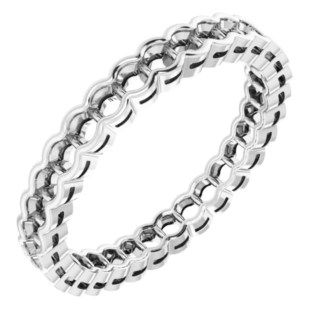 Scalloped Channel-Set Eternity Band