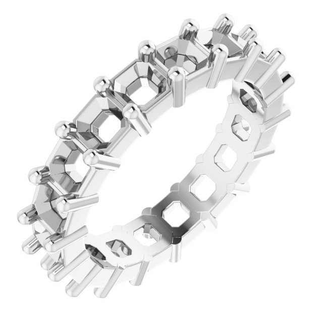 Shared-Prong Eternity Band