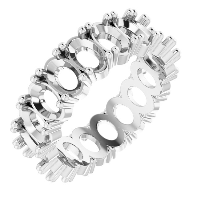 Shared-Prong Eternity Band