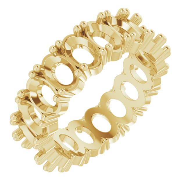 Shared-Prong Eternity Band