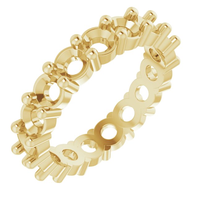 Shared-Prong Eternity Band
