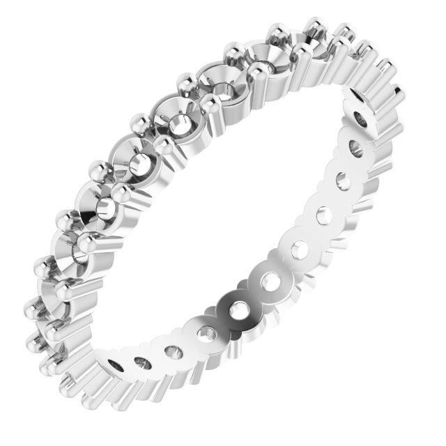 Shared-Prong Eternity Band