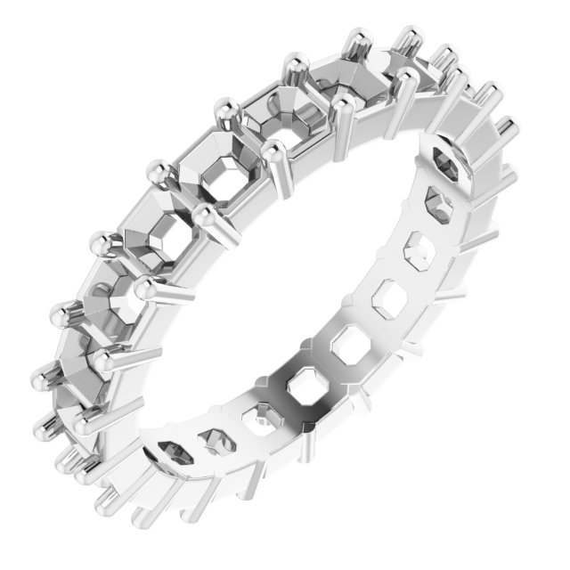 Shared-Prong Eternity Band