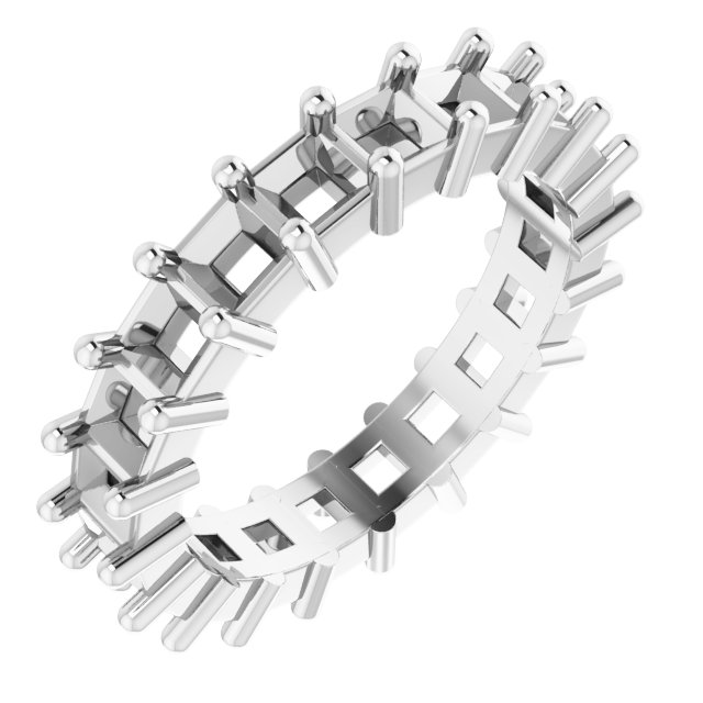 Shared-Prong Eternity Band