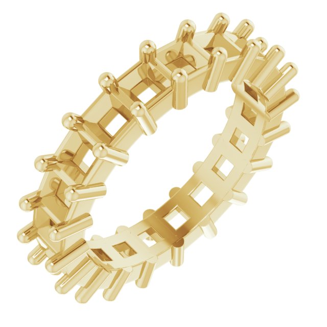 Shared-Prong Eternity Band