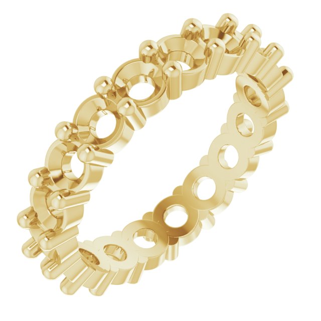 Shared-Prong Eternity Band
