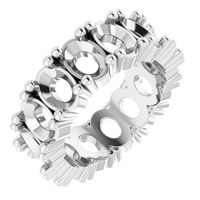 Shared-Prong Eternity Band