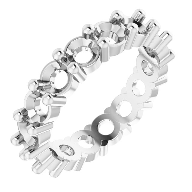 Shared-Prong Eternity Band
