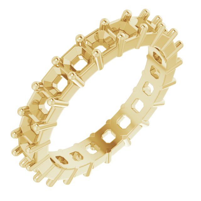 Shared-Prong Eternity Band