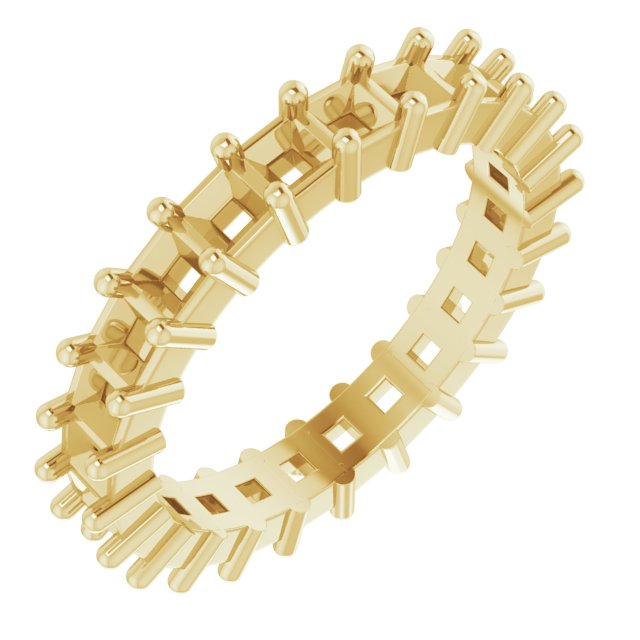Shared-Prong Eternity Band