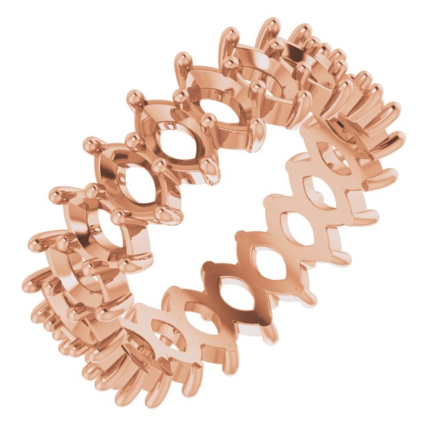 Shared-Prong Eternity Band