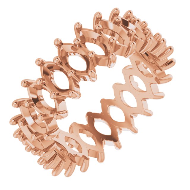 Shared-Prong Eternity Band