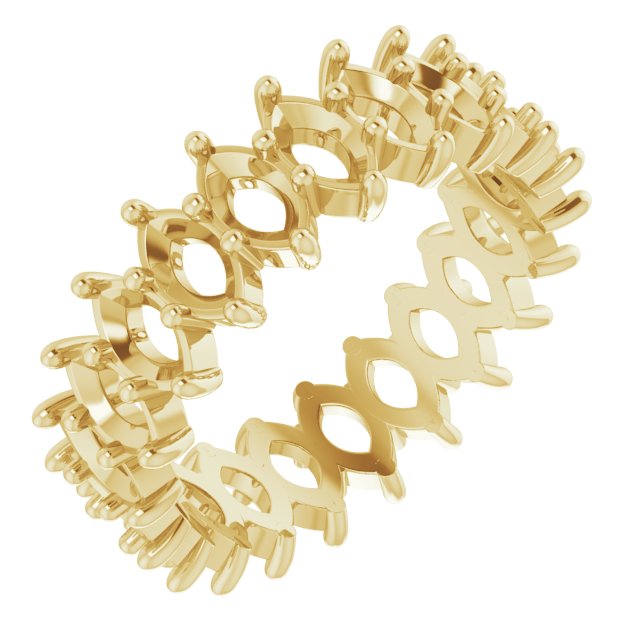 Shared-Prong Eternity Band
