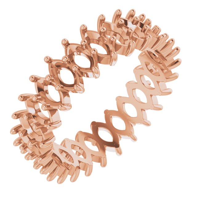 Shared-Prong Eternity Band