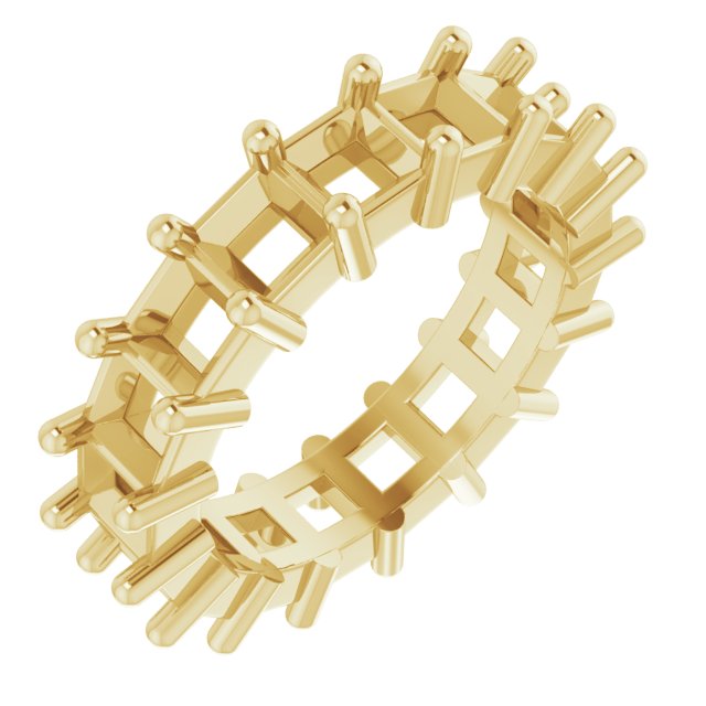 Shared-Prong Eternity Band