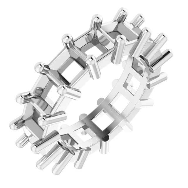 Shared-Prong Eternity Band