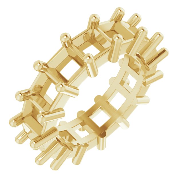 Shared-Prong Eternity Band