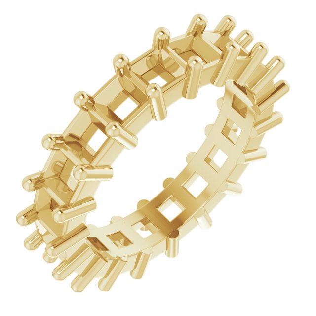 Shared-Prong Eternity Band