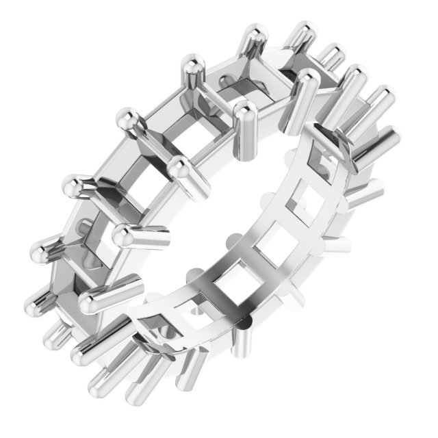 Shared-Prong Eternity Band