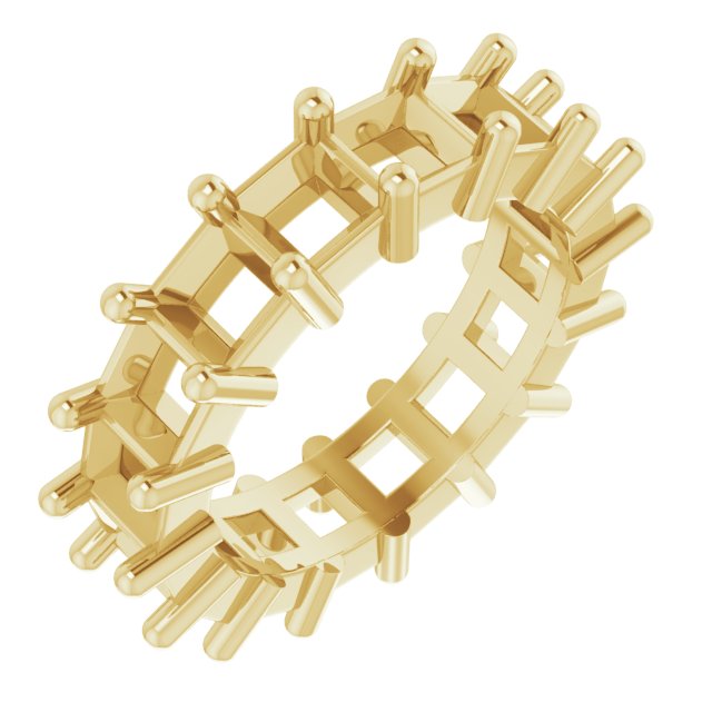 Shared-Prong Eternity Band