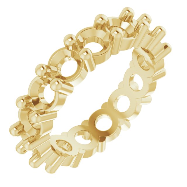 Shared-Prong Eternity Band