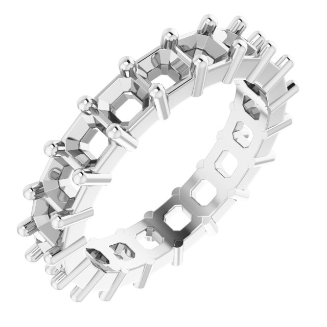 Shared-Prong Eternity Band