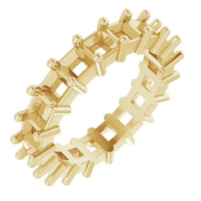 Shared-Prong Eternity Band