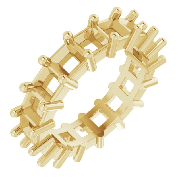 Shared-Prong Eternity Band