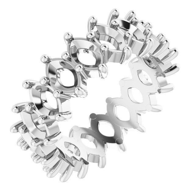Shared-Prong Eternity Band