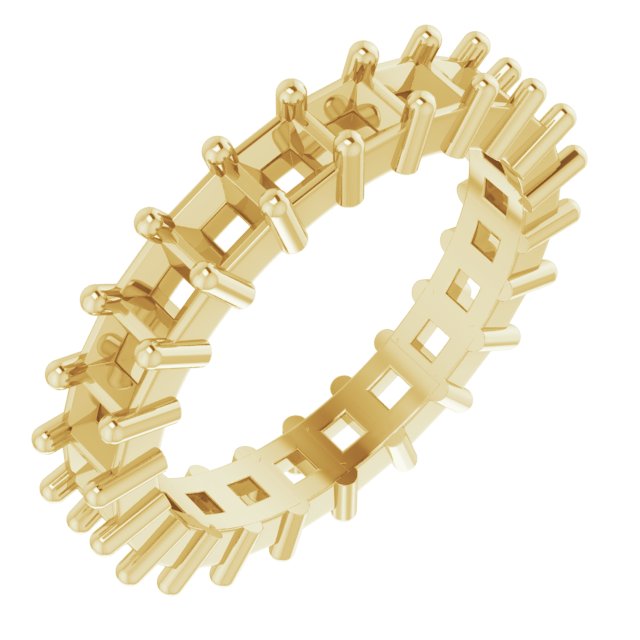 Shared-Prong Eternity Band