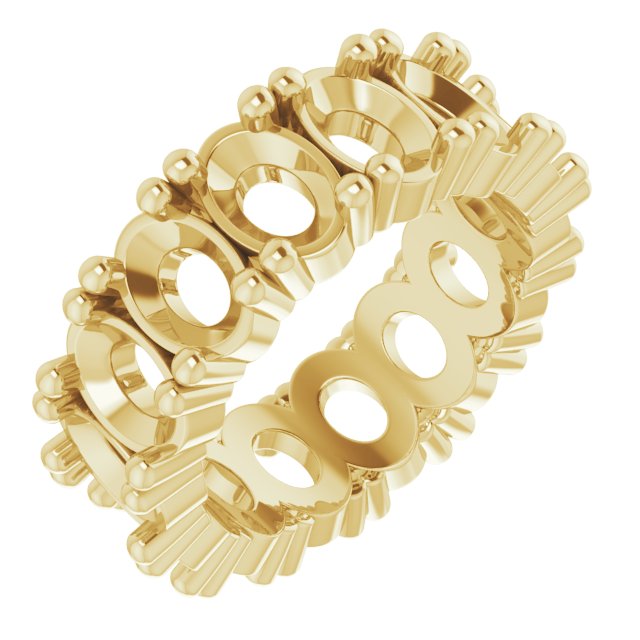 Shared-Prong Eternity Band