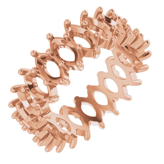 Shared-Prong Eternity Band