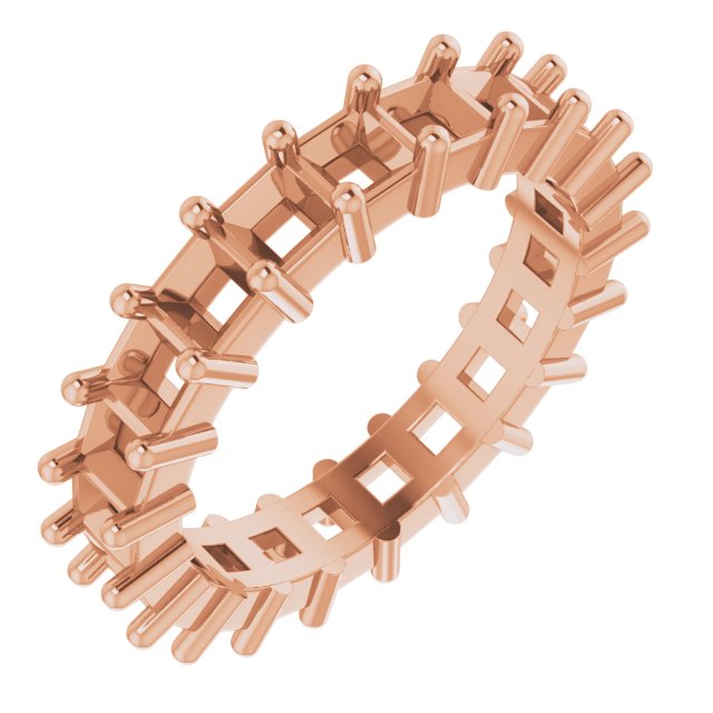 Shared-Prong Eternity Band