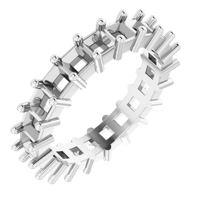 Shared-Prong Eternity Band