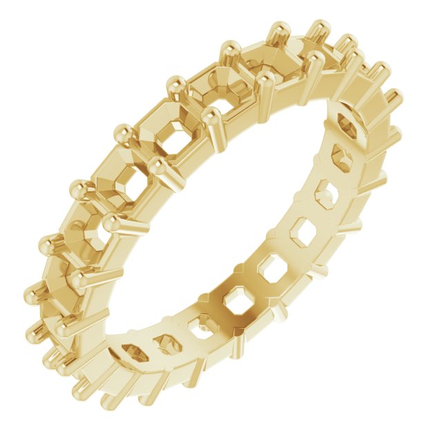 Shared-Prong Eternity Band