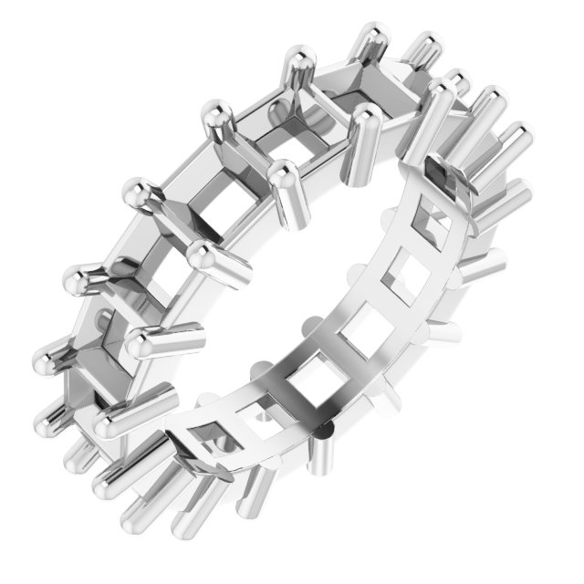 Shared-Prong Eternity Band