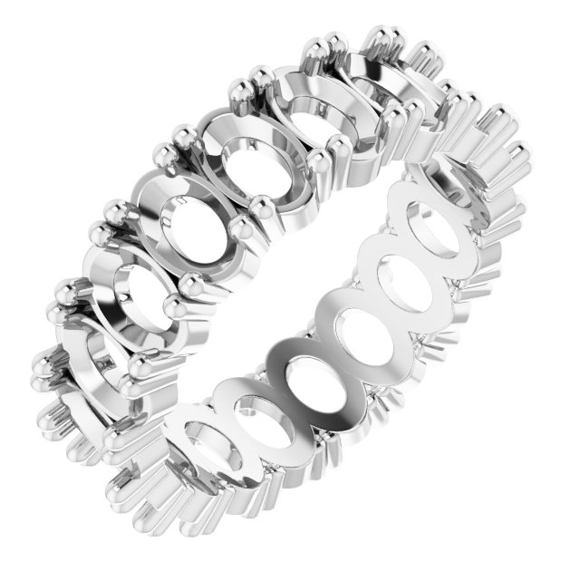 Shared-Prong Eternity Band