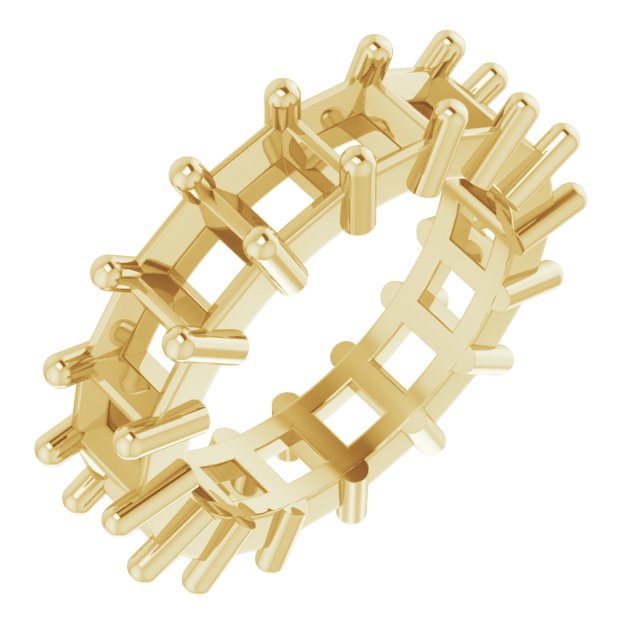 Shared-Prong Eternity Band