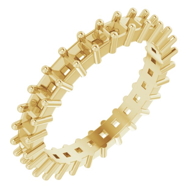 Shared-Prong Eternity Band