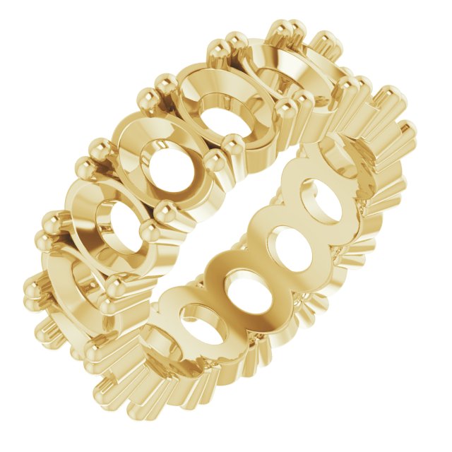 Shared-Prong Eternity Band