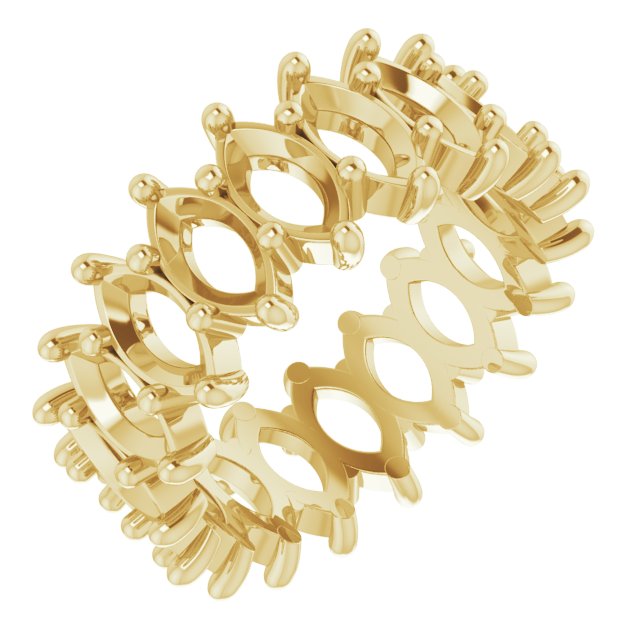 Shared-Prong Eternity Band