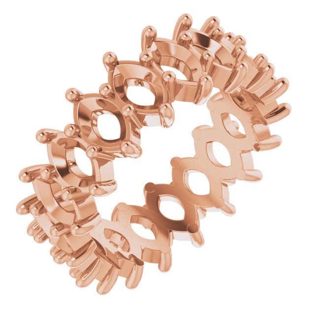 Shared-Prong Eternity Band