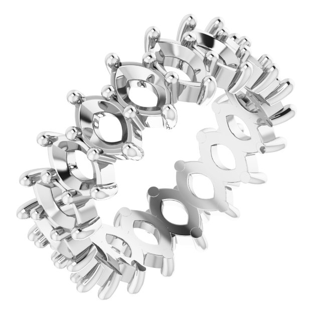 Shared-Prong Eternity Band