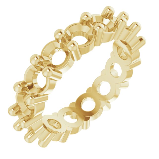 Shared-Prong Eternity Band