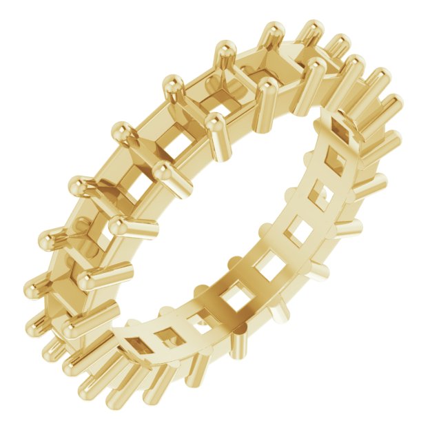 Shared-Prong Eternity Band