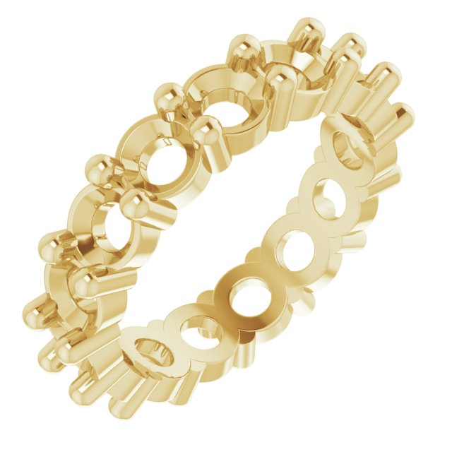 Shared-Prong Eternity Band