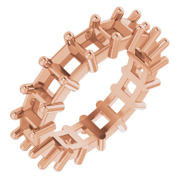 Shared-Prong Eternity Band